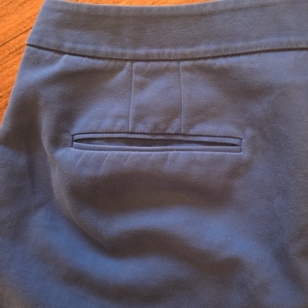 Chicos So Slimming 2.5 Women's (M/14) Royal Blue Cuffed Crop Pants Straight Leg - Picture 2 of 16